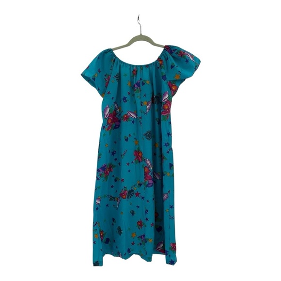 Hilo Hattie Vintage Made in Hawaii Mumu kaftan Size Large novelty print - Picture 2 of 5